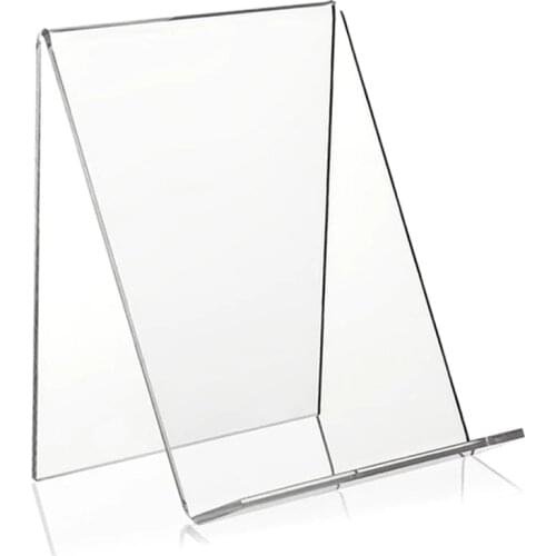 Acrylic Book Stand with Ledge,Transparent Acrylic Display Easel, Clear Tablet Holder for Books,Notebooks,Artworks Promotion