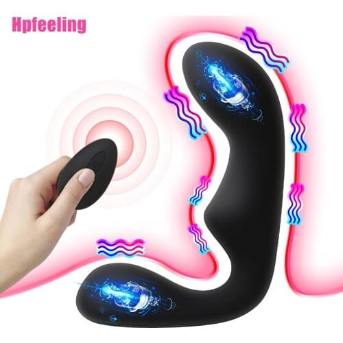Anal Vibrators Male Prostata Massager 12 Speeds Vibrating Wireless Control Anal Butt Plugs Anal Sex Toys for Men Couple Adult