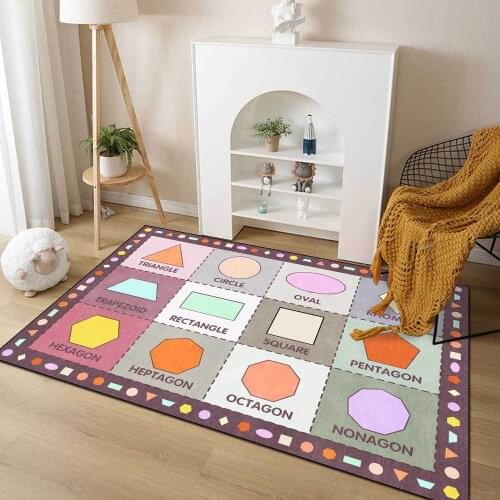 Home Accessories Rug Cartoon Color Early Education Pattern Long Carpet Chinese English Shape Childrens Room Crawling Floor Mat