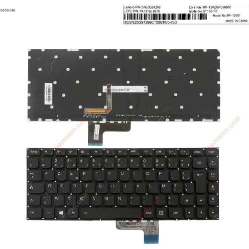 FR French AZERTY New Replacement Keyboard for Lenovo Ideapad yoga 2 13 Yoga 700-14ISK Laptop with Backlit NO Frame