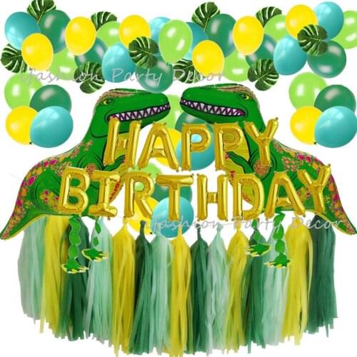 Giant Dinosaur Foil Balloon Boys Animal Balloons Childrens Green Dinosaur Birthday Party Decorations Kids' Toys Baby Shower