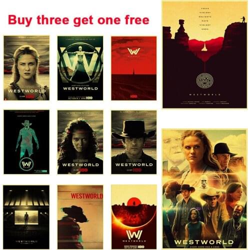 A3 and A4 Westworld Coffee Bistro Bedroom Living Room Study Art Deco Wall Decoration Room Decoration Boys Bedroom Decor