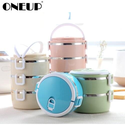 ONEUP 304 Multi-layer Lunch Box Food Containers Kids Food Storage Container With Compartments Bento Box Picnic Insulation Boxes