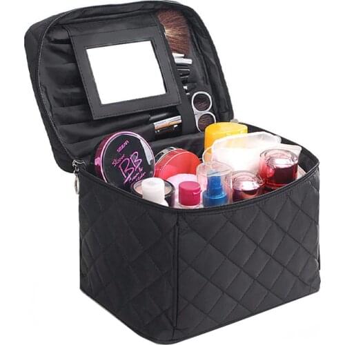 Beautician Necessaire Large Cosmetic Bag Cases Organizer Beauty Vanity Makeup Box Bag Travel Toiletry Wash Pouch For Women Men