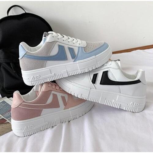 Women Shoes Fashion PU Leather Autumn Casual Shoes for Women Flats Platform Increase Women Sneakers Lace-Up Off Winte Shoes