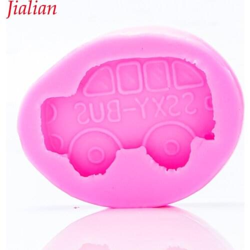 Minibus car shaped fondant silicone soap mold for kitchen baking chocolate pastry candy Clay making cupcake decoration FT-0086