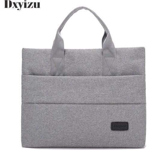 Fashion Solid Unisex Briefcases Simple Business Package For Women Handbag Laptop Notebook Computer Bags Men Tote Hand Bag