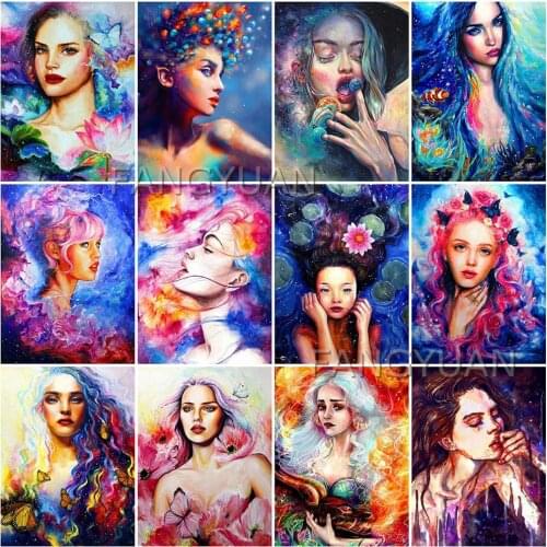 5D Diy Diamond Painting Beauty Cross Stitch Kits Embroidery Needleworkportrait Diamond Mosaic Girl Handmade Home Decor Gift