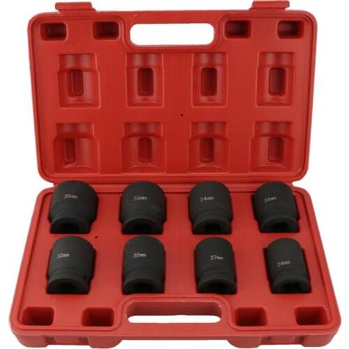 8pcs 3/4 Inch Durable Drive Deep Impact Socket Set 24-38mm klucze nasadowe wrench Set