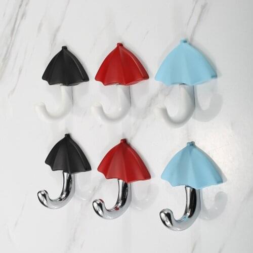 KK&FING Umbrella Shape Zinc Alloy Wall Hanging Hooks Clothes Hooks Kitchen Wall Hook Hanger Coat Hat Hanger Keys Creative Hook