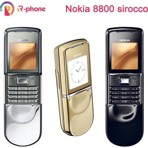 NOKIA 8800 Sirocco 8800d GSM Tri-Band Refurbished Mobile Cell Phone Camera Bluetooth Russian keyboard Original Unlocked