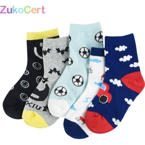 5Pairs/lot Baby Girls Boy Spring Socks Soft high quality Children Socks Unisex Breathable Truck pattern Cotton Socks For 1-10 Y