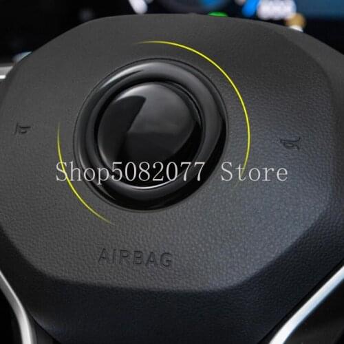 2021 New R Badge Emblem for VW GOLF8 Golf 8 VIII GTI Car Styling Steering Wheel Center Decoration Logo & Ring Sticker Black Red