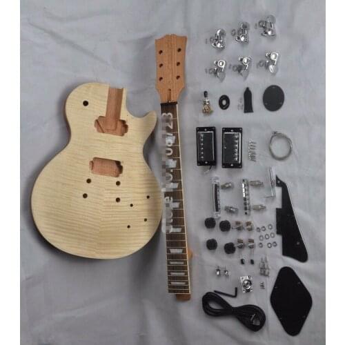 Best New DIY Electric Guitar neck and Body Unfinished Electric Guitar Kit all parts