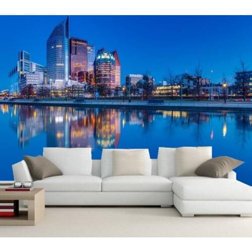Custom 3D murals,Houses Rivers Evening Cities wallpaper papel de parede,living room sofa TV wall bedroom wall scenery wallpaper