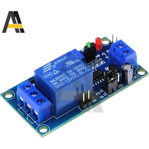 DC 12V Time Relay Module Normal Open Time Delay Relay Timing Timer Control Switch Adjustable Potentiometer with LED Indicator