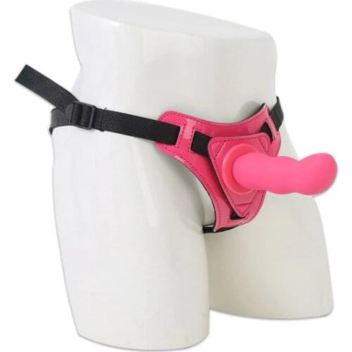 Role Play Lesbian Strapon Dildo Adjustable Harness Silicone Dildo Sex Massage Wearable Panties Vibrating Dildo