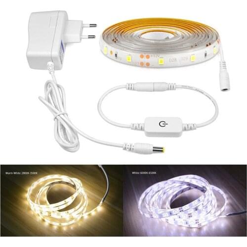 1m 2m 3m Led Strip Light 12v 2835 Backlight Ribbon Dimming Touch Sensor Control Led Lamp Tape for Cabinet Kitchen Bed Lighting