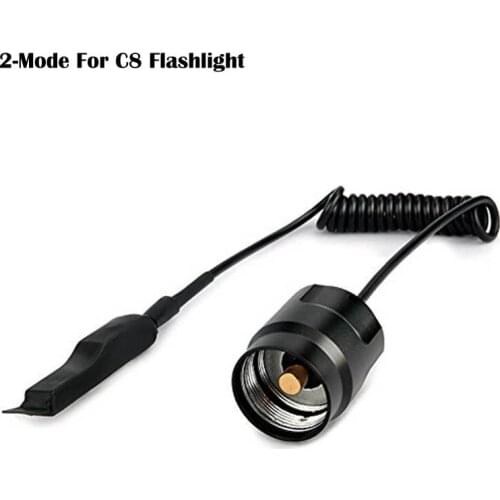 Dual Mode C8 Tactical Switch Remote Control Pressure Switch for C8 Flashlight Remote Tail Switch for C8 LED Flashlight Torch