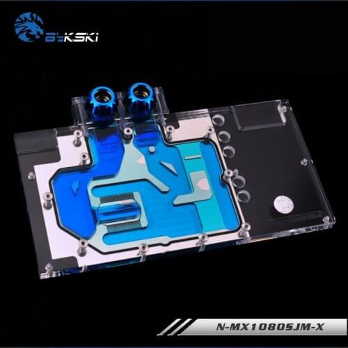 BYKSKI Full Cover Graphics Card Water Block use for Palit/MAXSUN/XENON GTX1080 Super JetStream 8G/ GTX1070TI GameRock 8G RGB