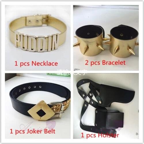 Cosplay High Quality Joker Belt, Bracelet, Necklace, Holster Clown cosplay Halloween