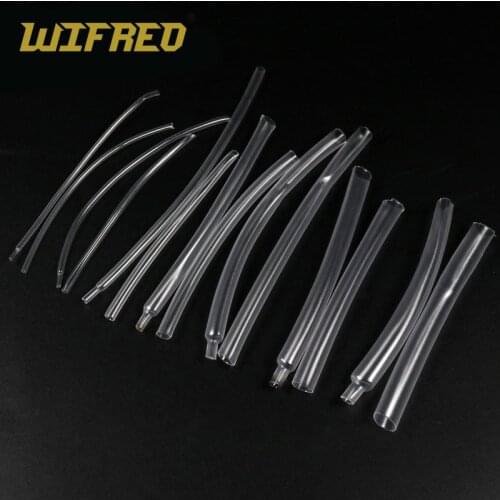 Wifreo 40PCS 6cm Clear Carp Fishing Rig Shrink Tube Heat Shrink Tubes Hook Shank Line Cover Rigging Material 0.8mm 1mm 2mm
