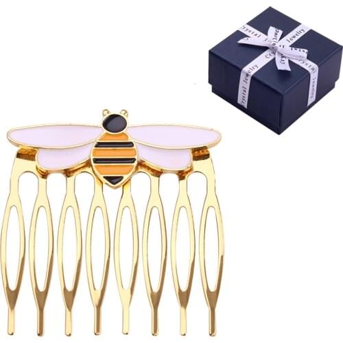 Women Hairpins Bee Comb Hair Comb Enamel Hair Accessories Hair Clip Hair Accessories Accesorios Para El Cabello Clips De Pelo