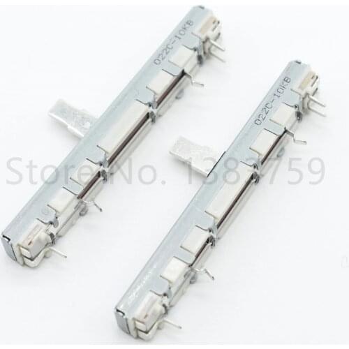 1 piece RS45111A900F sliding potentiometer 6 cm mixer fader mono B10K with midpoint shaft length 10MM