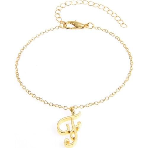 Unique Monogram F Letter Charm Bracelet Gift for Mothers F Name Letter Charm Bracelet Jewelry Accessory
