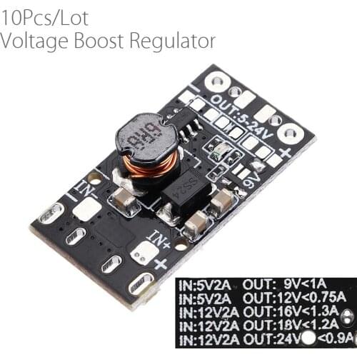 10Pcs/Lot DC-DC 5V to 12V 9V Voltage Boost Regulaor Switching Power Supply Module Step Up Module