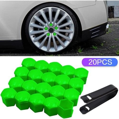 20pcs 17mm/19mm/21mm Car Tyre Wheel Nut Caps Anti-Rust Auto Hub Screw Cover Protection Covers Dust Proof Protector Accessories