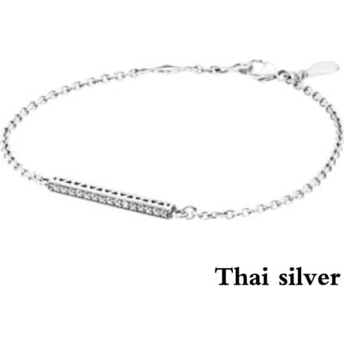 2019 NEW Luxury 100% 925 Sterling Silver Charm Chain Fit Original Bracelet Bangle for Women Authentic Jewelry Pulseira Gift