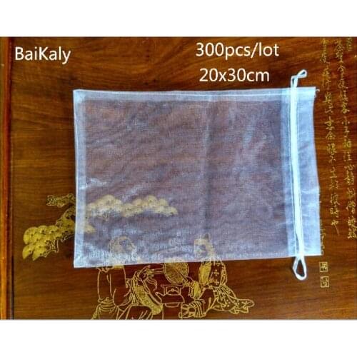 300pcs 24 Colors 20x30cm Organza bag Wedding Party Decoration Anniversaire Gift bag Jewelry Packaging Drawstring Pouches Bags