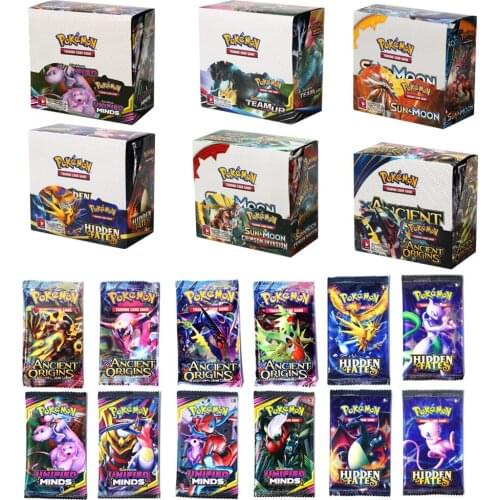 324pcs Pokemon cards All series TCG: Sun & Moon Series Evolutions Booster Box Collectible Trading Card Pokemon Game Kids Toys