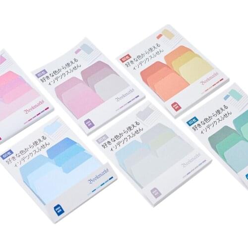 60pcs/lot light colorful Remarks Memo Stickers Self-Adhesive Stationery notebook Notes N Times Paste/school office supply