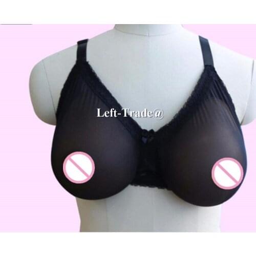 Silicone crossdresser big 1400 g 90C silicone tear drop breast realistic breast forms dd full soft cup bras false breasts