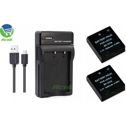 BP-DC8 BP-DC8-E Battery + USB Charger for Leica X1 / X2 / X(Typ113)/ X-U(Typ113)/ X-E(Typ102)/ X Vario(Typ107)Camera
