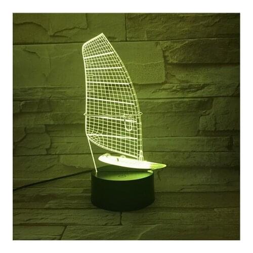 Remote Touch Switch Table Lamps For Living Room Novelty Acrylic 3d Night Light For Childrens Room 7 color change 3d Desk Lamp