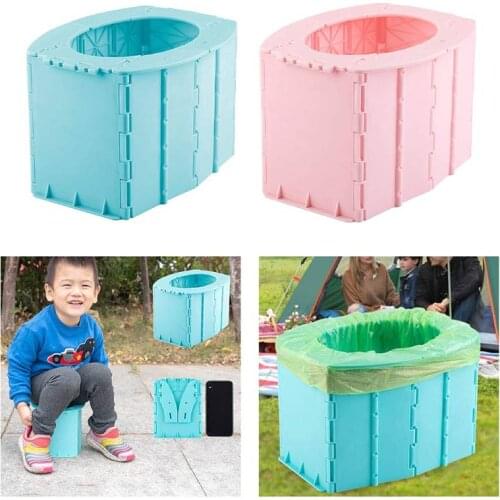 Travel Potty for Kids Reusable Portable Folding Potty for Toddler Travel Foldable Toilet for Travel Outdoor Camping Potty Seat