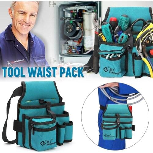 Canvas Hardware Oxford Kit Electrician Kit Thicken Multifunction Waist Bag Waist Hanging Type Tool Bag