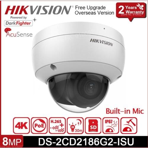 Hikvision DS-2CD2185FWD-I 8MP H.265+ Mini Dome Network Security CCTV Camera POE SD Card Slot 30m IR Range IP Camera
