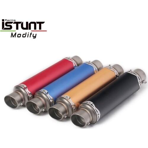 ISTUNT 36-51mm Universal Motorcycle Exhaust Scooter Escape Modified Muffler Pipe With db killer for Ninjia 250 NVX 155 R3 CB400