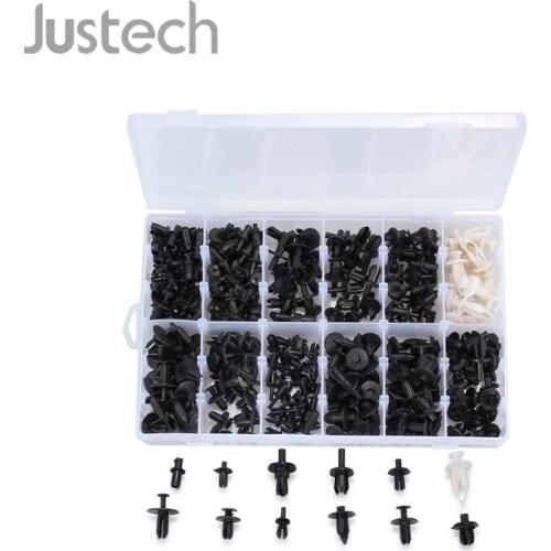 Justech 350x Car Door Rivet Trim Clip Panel Body Interior Fastener Set Fit Seat Door Window Wheel Eyebrow For Ford VW BMW Toyota