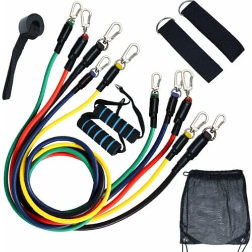 Exercise Workout Tube Set 11 Piece Resistance Band yoga belt stretch