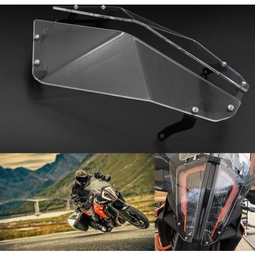 New Front Motorcycle Transparent Headlight Guard Headlight Protector Cover Lens For 1290 Super Adventure R/S 2017-2018
