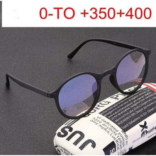 Cat Progressive multi-focus Reading Glasses Women Round High Quality Blue Light Blocking Presbyopic Glasses for female FML