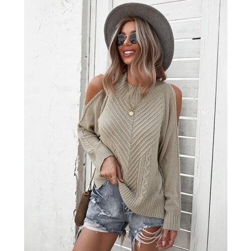 Autumn Fashion Solid Color Women Clothes Strapless Long Sleeved T-Shirt Ladies Top Leisure Loose T-Shirts Street Wear
