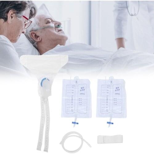 Wearable Urinal Urine Bag Reusable Pee Holder Collector Urinary Incontinence Men Elderly