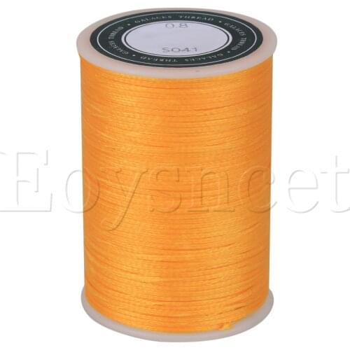 78M 0.8MM Yellow Flat Waxed Polyester Thread Cord for Handcraft Leather