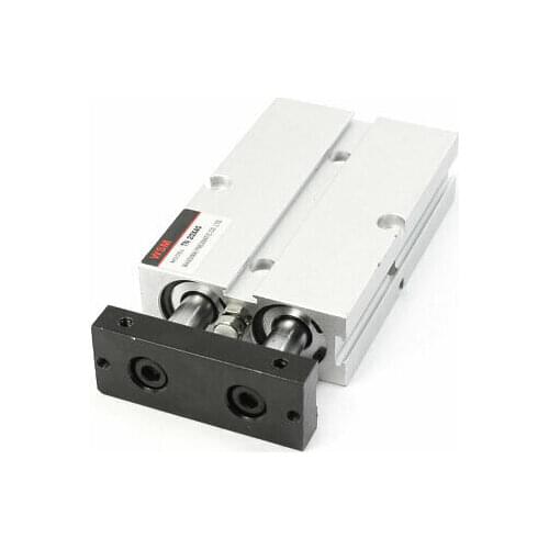 20mm x 40mm Dual Action 10mm Dia Double Piston Rod Guide Pneumatic Cylinder